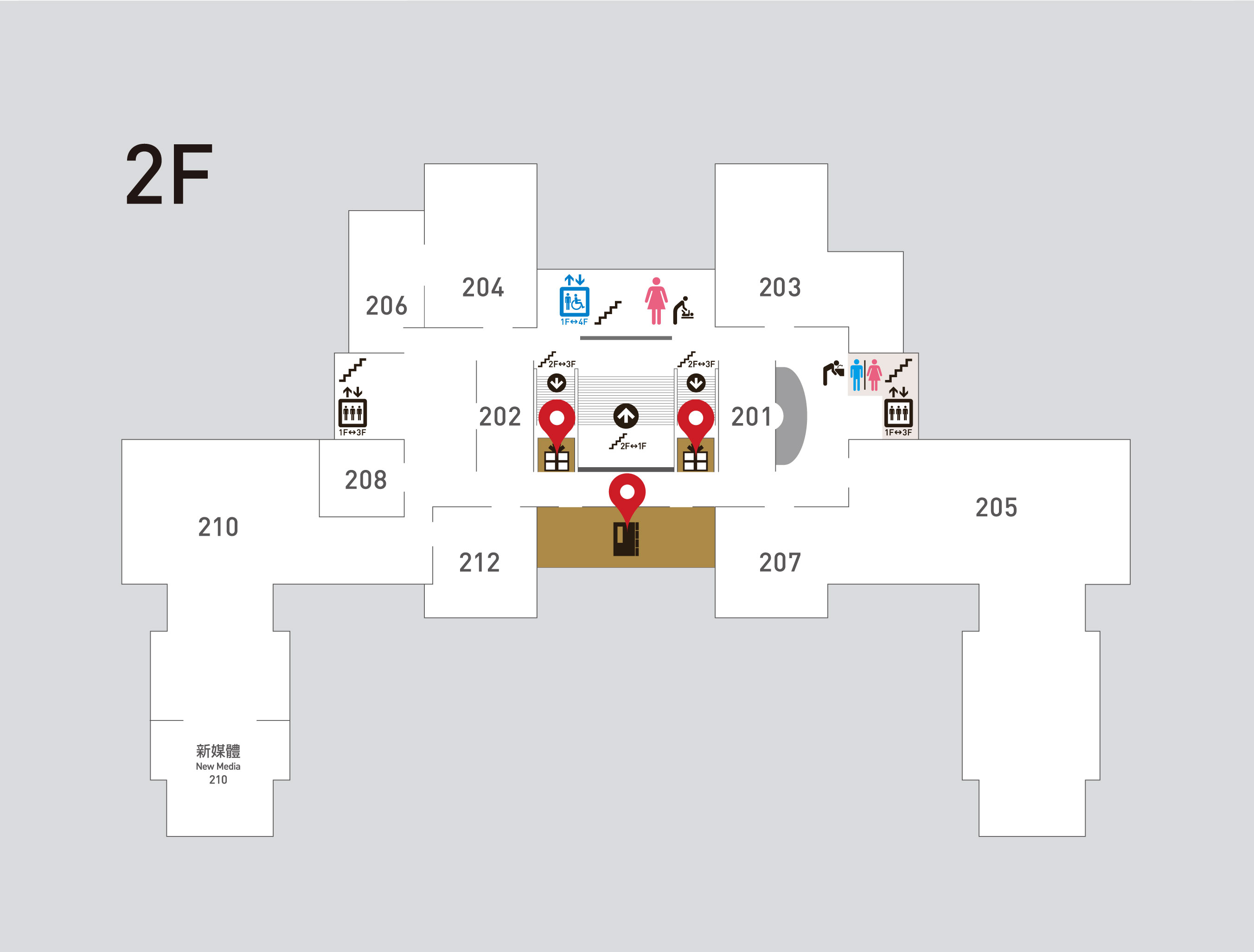 2-Gift shop located on floor 2 of the Main Building (Exhibition Hall I)_map