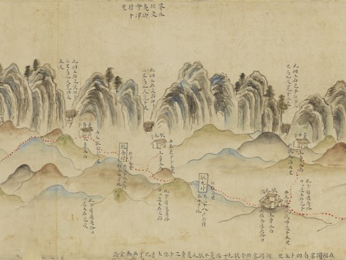 Hand-drawn Map of Border Fortifications