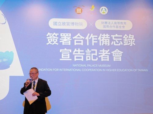 故宮蕭宗煌院長致詞表示，希望讓故宮成為國際青年踏入臺灣、認識臺灣的第一個窗口。