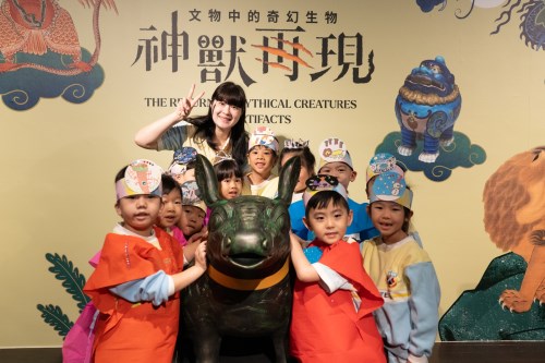 故宮北院推出「神獸再現」特展，歡迎大小朋友探索文物中的神獸文化。