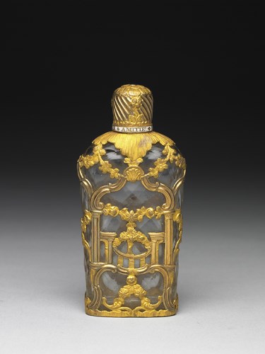 鑲金玻璃香水瓶｜英國倫敦 約1760年｜故雜1658