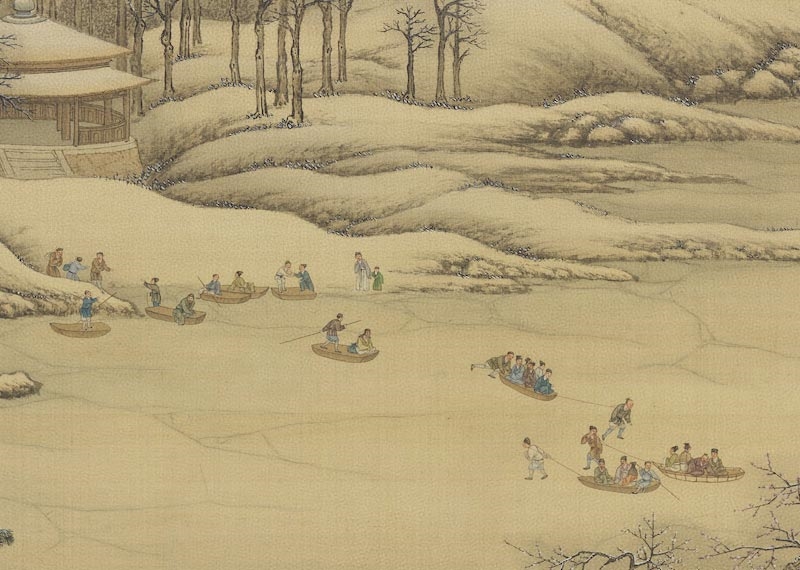 古畫動漫:清院畫十二月令圖